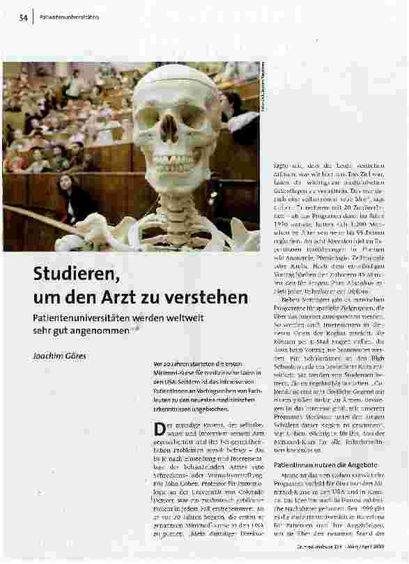 Studieren, um den Arzt zu verstehen