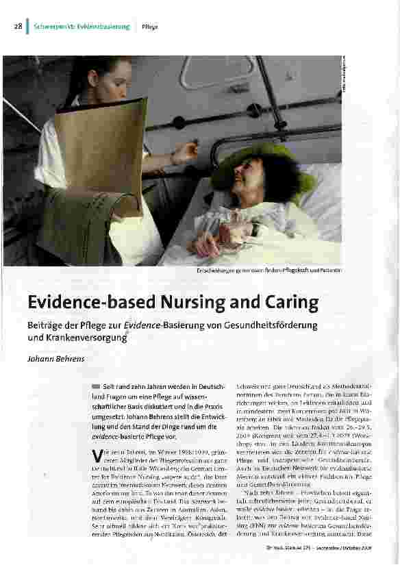 Evidence-based Nursing and Caring