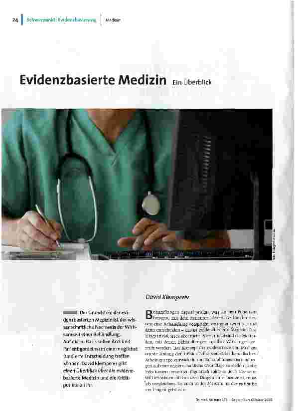 Evidenzbasierte Medizin