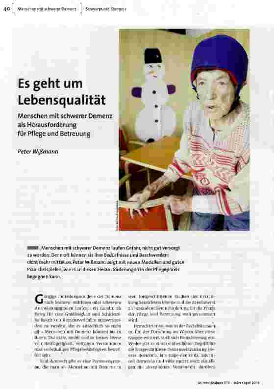 Es geht um Lebensqualität