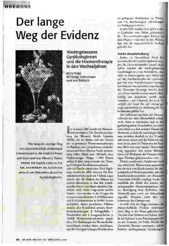 Der lange Weg der Evidenz