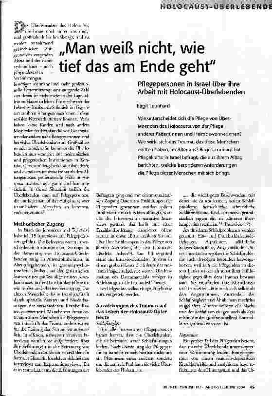 Man weiß nicht, wie tief das am Ende geht