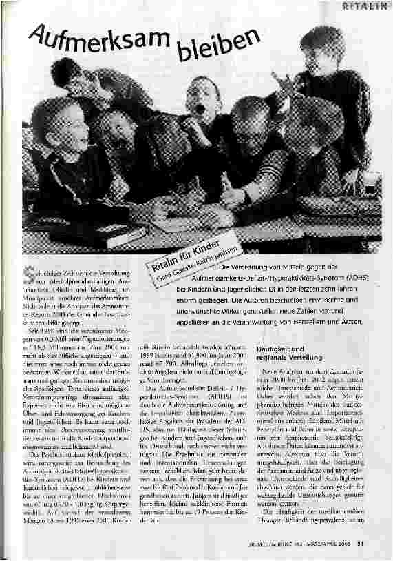 Aufmerksam bleiben Ritalin für Kinder