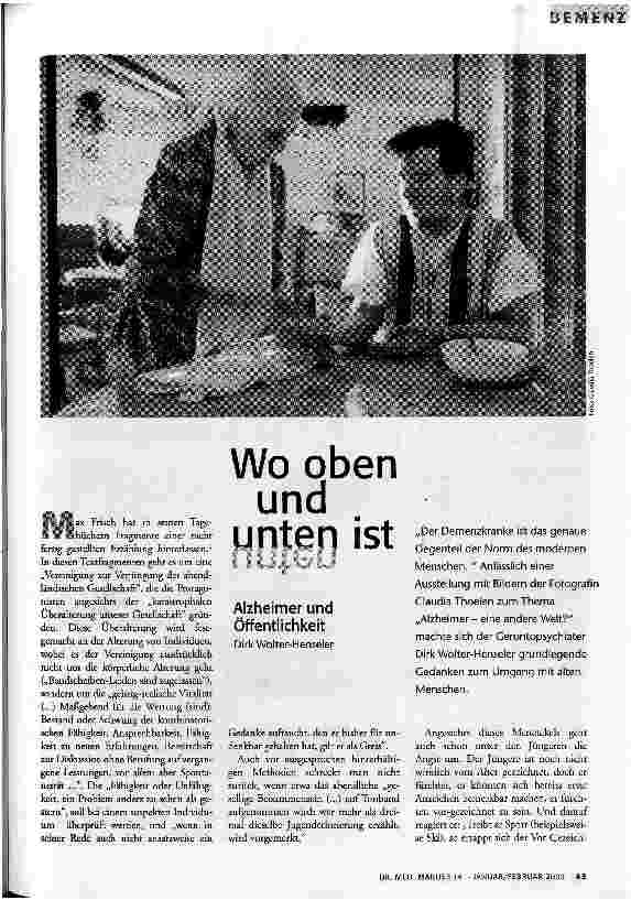 Wo oben und unten ist