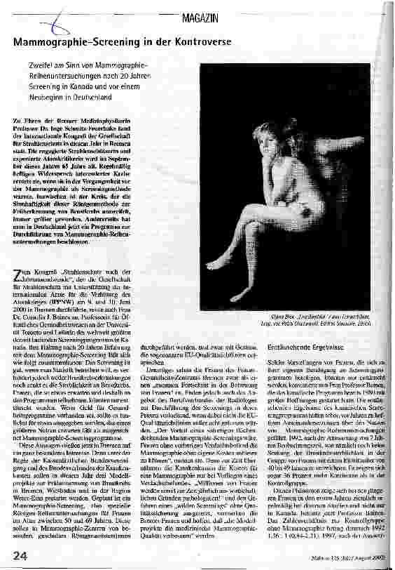 Mammographie-Screening in der Kontroverse