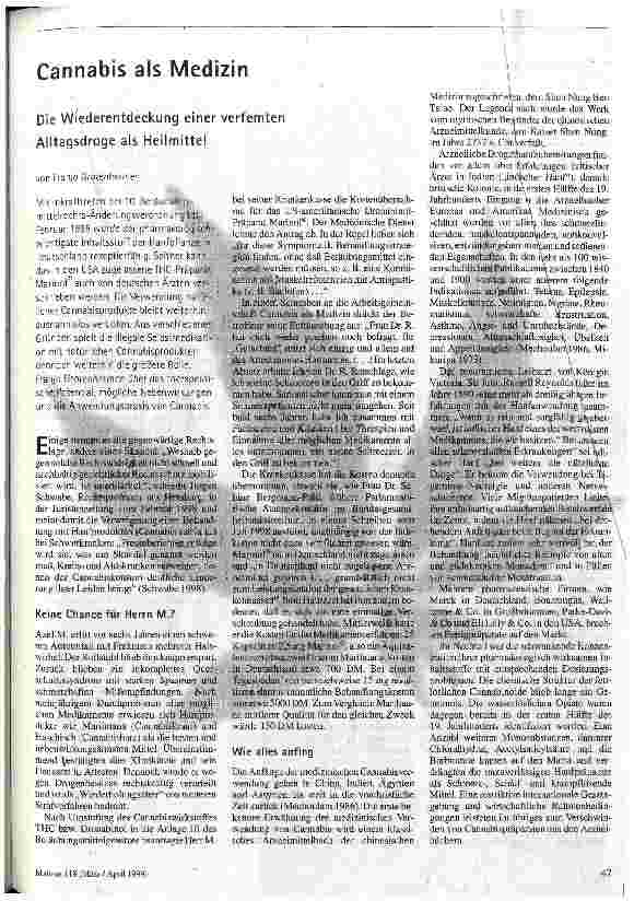 Cannabis als Medizin Die Wiederentdeckung einer verfemten Alltagsdroge als Heilmittel