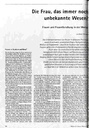 Die Frau, das immer noch unbekannte Wesen? Frauen und Frauenforschung in der Medizin