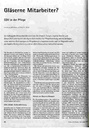Gläserne Mitarbeiter? EDV in der Pflege