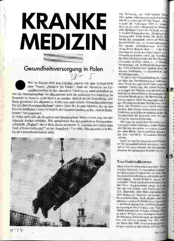 Kranken Medizin Gesundheitsversorgung in Polen