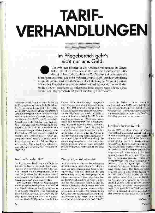 Tarifverhandlungen Im Pflegebereich geht es nicht nur ums Geld