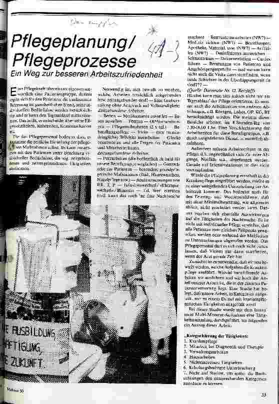 Pflegeplanung/Pflegeprozesse Ein Weg zur besseren Arbeitszufriedenheit