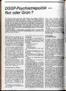 DGSP-Psychiatriepolitik - Rot oder Grün ?