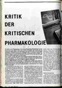 Kritik der kritischen Pharmakologie