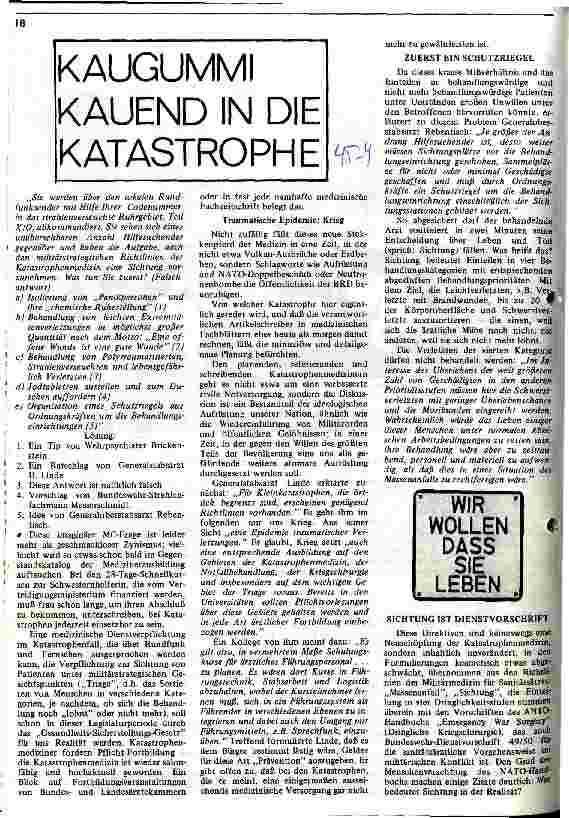 Kaugummi Kauend in die Katastrophe