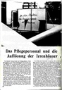Das Pflegepersonal und die Auflösung der Irrenhäuser