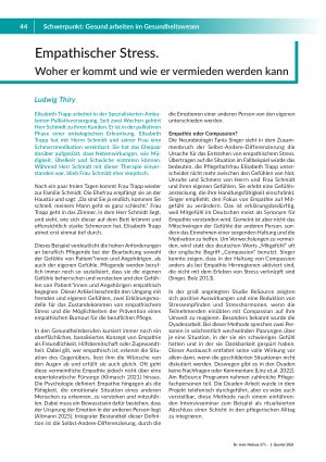 Empathischer Stress. Woher er kommt und wie er vermieden werden kann