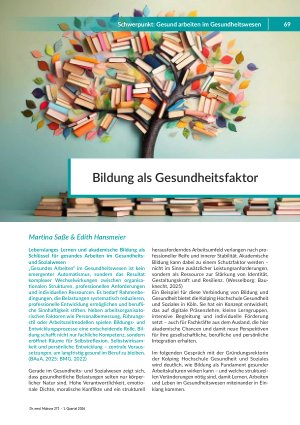 Bildung als Gesundheitsfaktor