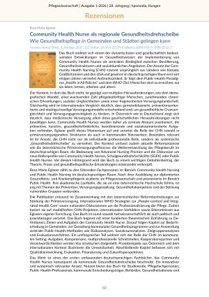 Rezensionen Community Health Nurse als regionale Gesundheitsdrehscheibe