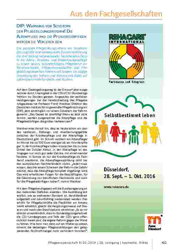 Aus den Fachgesellschaften